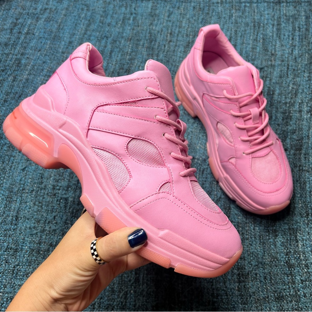Steve Madden Bolt Chunky Pink Sneakers